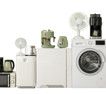 Home appliance image on contact page